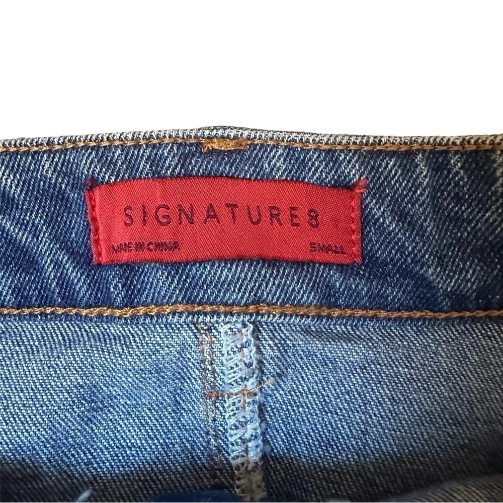 Signature8 Denim Skirt Zipper Detail Mini Small NWOT - Picture 5 of 6